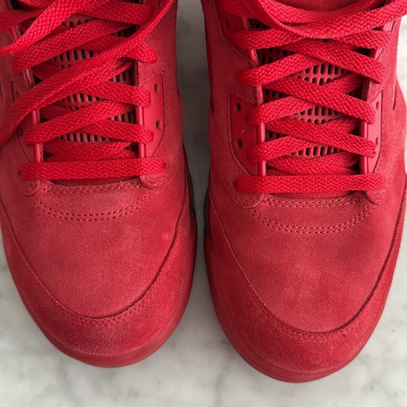 Air Jordan retros 5 , red suede color - Picture 8 of 9